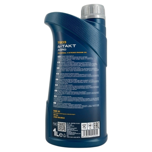 Motor&ouml;l Motoren&ouml;l Mannol 4-Takt Agro SAE 30 1 Liter Flasche MN7203-1