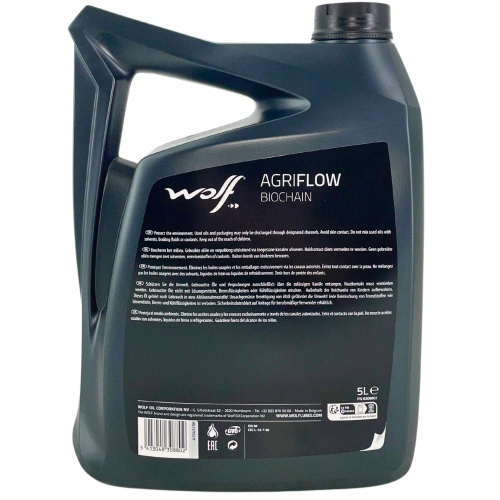 Wolf Bio Ketten&ouml;l AgriFlow Biochain Bio Ketten&ouml;l 5 Liter Kanister 8308802