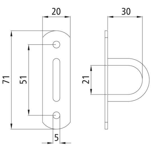 B&uuml;gelkrampe, lichte Weite 30 mm, starr, verzinkt Suer 320131446