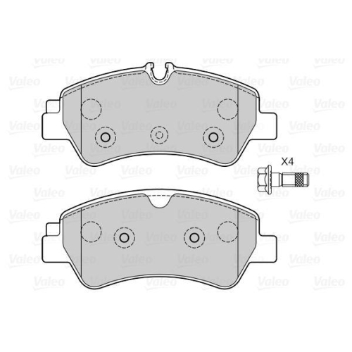 VALEO Bremsbelagsatz, Scheibenbremse 601543