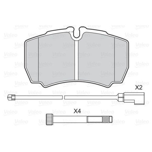 VALEO Bremsbelagsatz, Scheibenbremse 601577