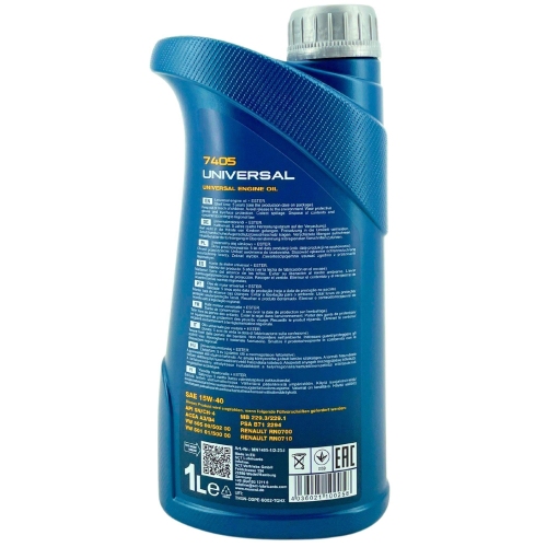Motor&ouml;l Motoren&ouml;l Mannol Universal 15W-40 1 Liter Flasche MN7405-1