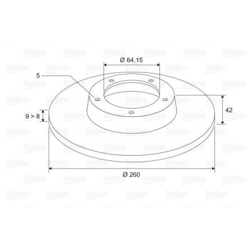 VALEO Bremsscheibe 197343