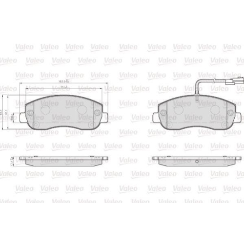 VALEO Bremsbelagsatz, Scheibenbremse OPTIPACK for LCV 872147