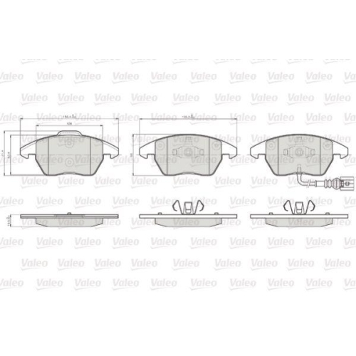 VALEO Bremsbelagsatz, Scheibenbremse OPTIPACK for LCV 872587