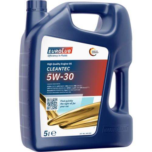 Motor&ouml;l EUROLUB CLEANTEC 5W-30 15 Liter MB 229.52 BMW Longlife 04 dexos 2 VW RN