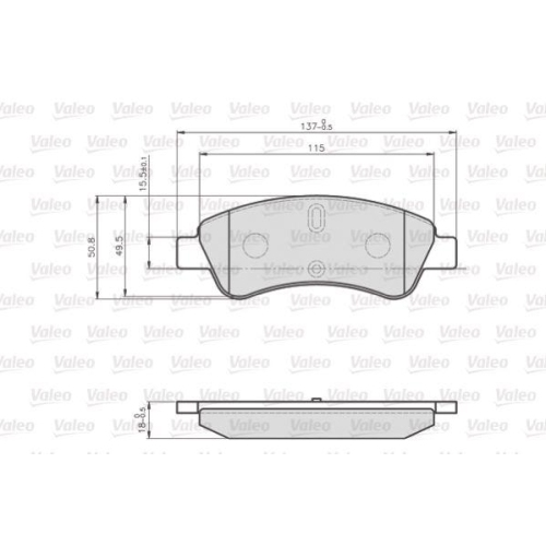 VALEO Bremsbelagsatz, Scheibenbremse OPTIPACK for LCV 872599