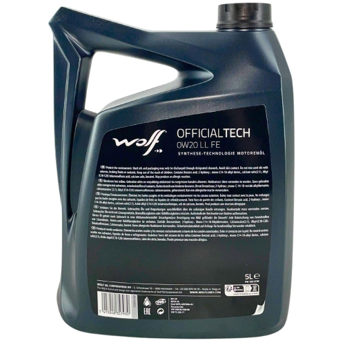 Motor&ouml;l Motoren&ouml;l Wolf OfficialTech 0W-20 LL FE 5 Liter Kanister 1051978