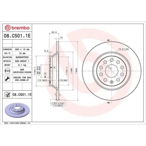 BREMBO Bremsensatz, Scheibenbremse BEYOND LINE - EV KT 08 056