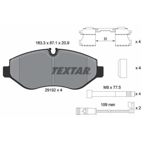 TEXTAR Bremsbelagsatz, Scheibenbremse Q+ 2919202