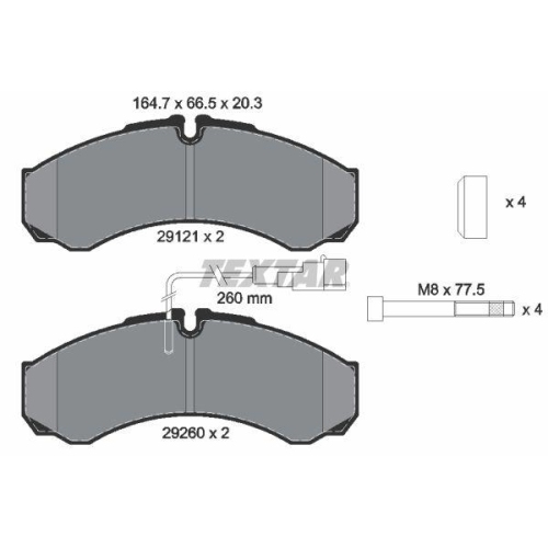 TEXTAR Bremsbelagsatz, Scheibenbremse Q+ 2912113