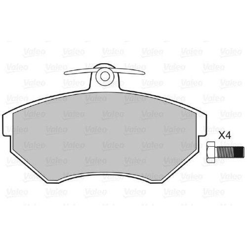 VALEO Bremsbelagsatz, Scheibenbremse 598330