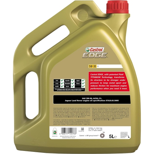 Castrol Motoröl EDGE 5W-30 C1 5 Liter ACEA C1 Jaguar STJLR.03.5005 15B943