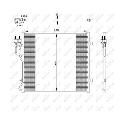 NRF Kondensator, Klimaanlage EASY FIT 350129