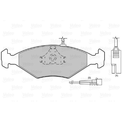 VALEO Bremsbelagsatz, Scheibenbremse 598423