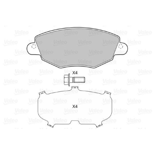 VALEO Bremsbelagsatz, Scheibenbremse 598433