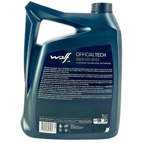 Motor&ouml;l Motoren&ouml;l Wolf OfficialTech 0W-30 MS-FFE 1 Liter Flasche 1051970