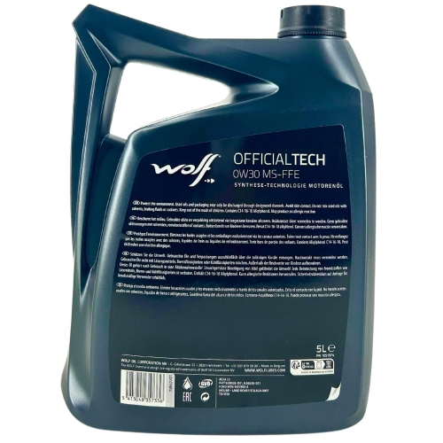Motor&ouml;l Motoren&ouml;l Wolf OfficialTech 0W-30 MS-FFE 5 Liter Kanister 1051974
