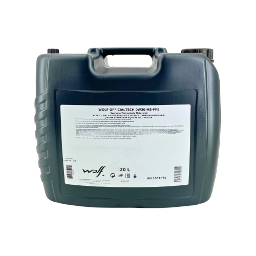 Motor&ouml;l Motoren&ouml;l Wolf OfficialTech 0W-30 MS-FFE 20 Liter Kanister 1051676