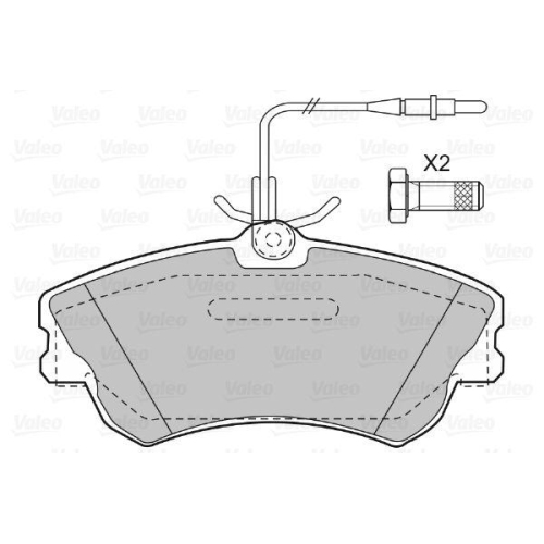 VALEO Bremsbelagsatz, Scheibenbremse 598470