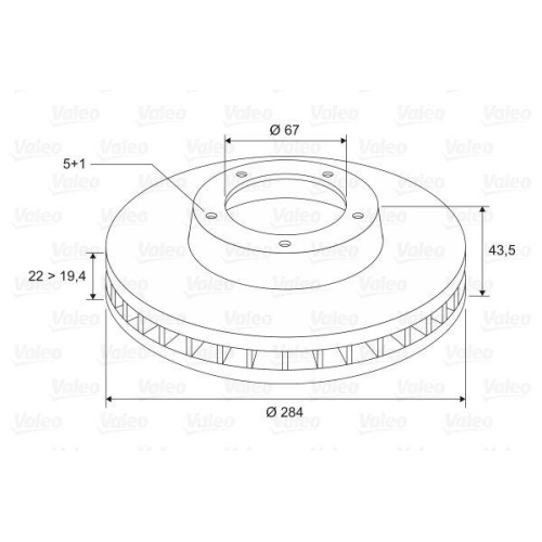 VALEO Bremsscheibe 186280