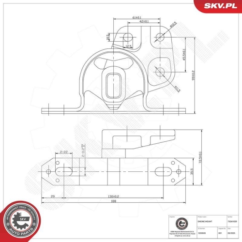 ESEN SKV Lagerung, Motor 75SKV039