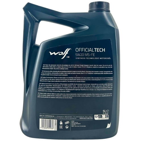 Motor&ouml;l Motoren&ouml;l Wolf OfficialTech 5W-20 MS-FE 5 Liter Kanister 1051967