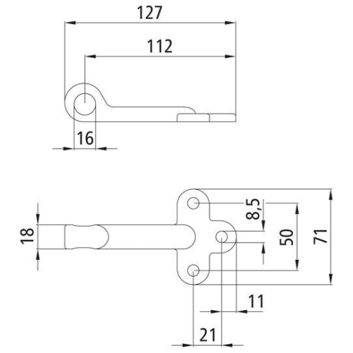 Gegenhalter 257 A/Gr&ouml;&szlig;e 1, links = rechts, Stahl verzinkt Artikel-Nr.: 385101511 Suer 385101511