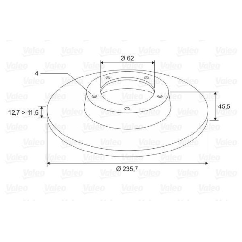 VALEO Bremsscheibe 186530