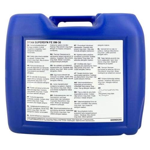 Motor&ouml;l Motoren&ouml;l Fuchs Titan Supersyn FE 0W-30 20 Liter Kanister 600968205