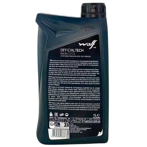 Motor&ouml;l Motoren&ouml;l Wolf OfficialTech 5W-30 C2/C3 1 Liter Flasche1051980