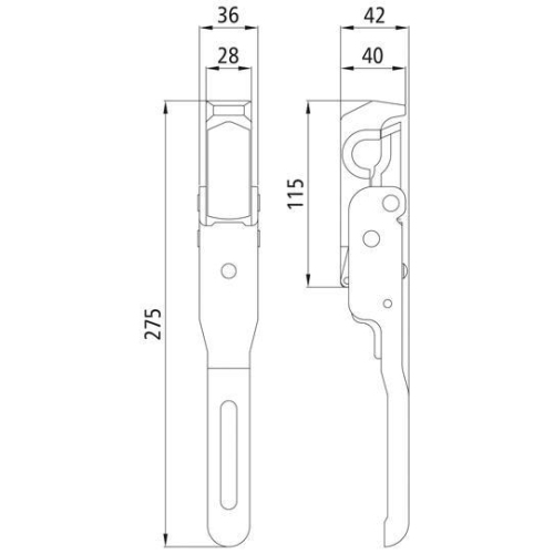 Pendelverschluss, gerade Suer 385102953