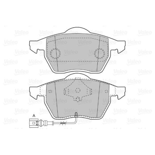 VALEO Bremsbelagsatz, Scheibenbremse 598486
