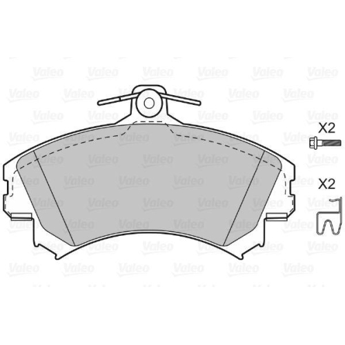 VALEO Bremsbelagsatz, Scheibenbremse 598493
