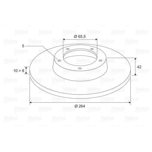 VALEO Bremsscheibe 186593