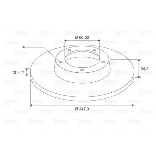 VALEO Bremsscheibe 186598