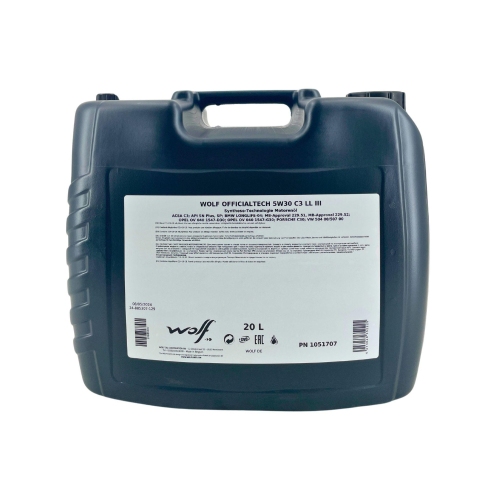 Motor&ouml;l Motoren&ouml;l Wolf OfficialTech 5W-30 C3 LL III 20 Liter Kanister 1051707