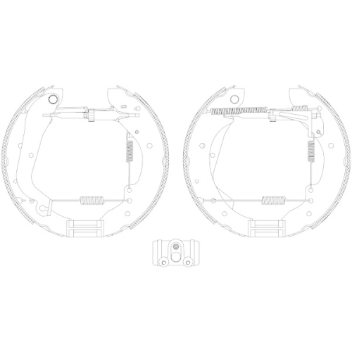 HELLA Bremsbackensatz Shoe Kit Pro 8DB 355 003-991