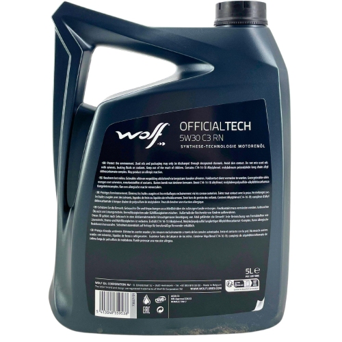 Motor&ouml;l Motoren&ouml;l Wolf OfficialTech 5W-30 C3 RN 5 Liter Kanister 1051986