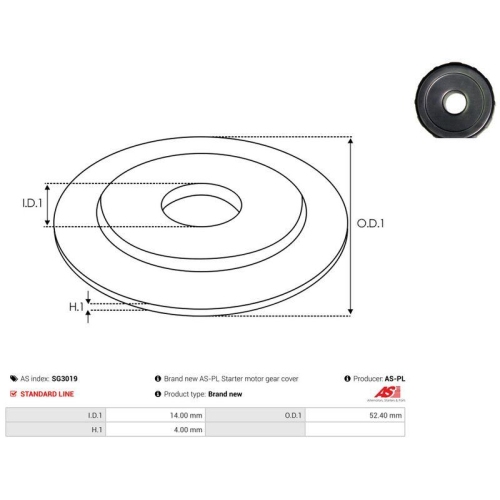 AS-PL Reparatursatz, Starter AS SG3019