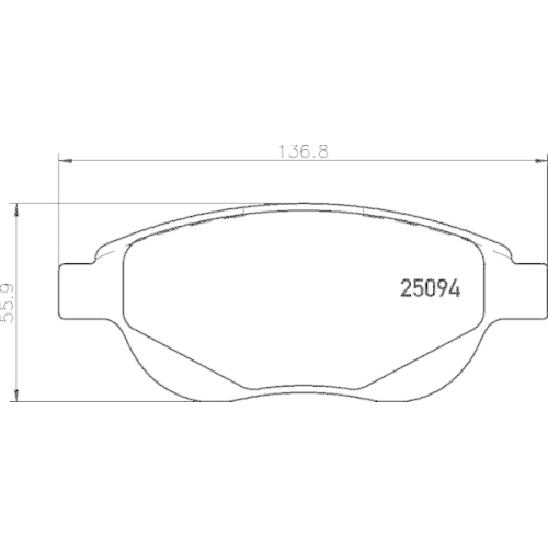 BREMBO Bremsbelagsatz, Scheibenbremse PRIME LINE P 61 137