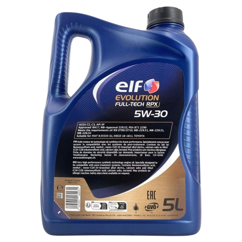 Motor&ouml;l Motoren&ouml;l Elf Evolution Fulltech RPX 5W-30 5 Liter Kanister 235069