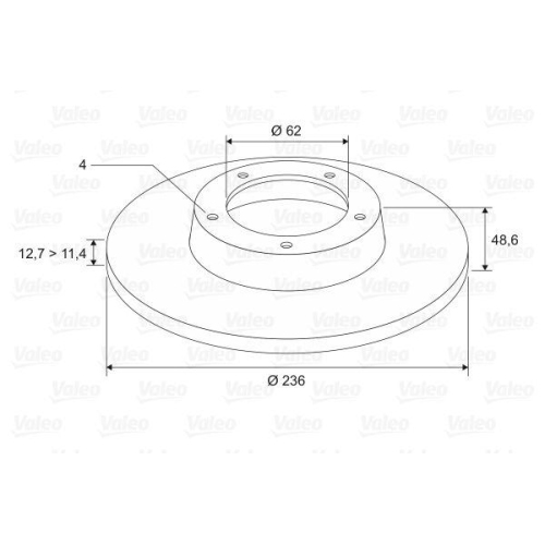 VALEO Bremsscheibe 186714