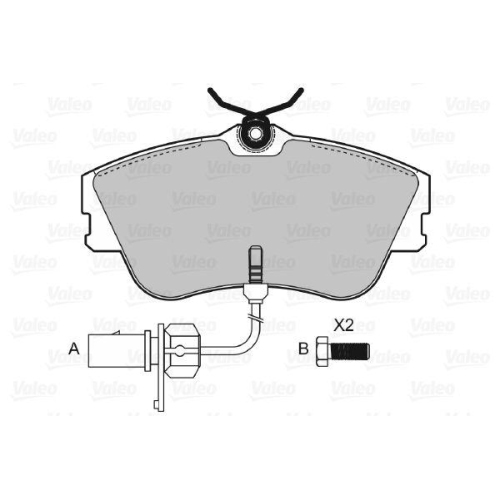 VALEO Bremsbelagsatz, Scheibenbremse 598622