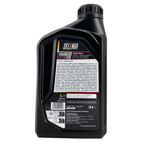 Motor&ouml;l Motoren&ouml;l Petronas Selenia Eco2 Plus 0W-20 1 Liter Flasche 70826E18EU