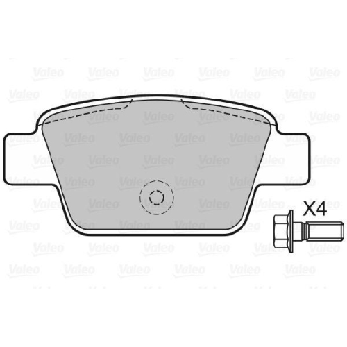 VALEO Bremsbelagsatz, Scheibenbremse 598633