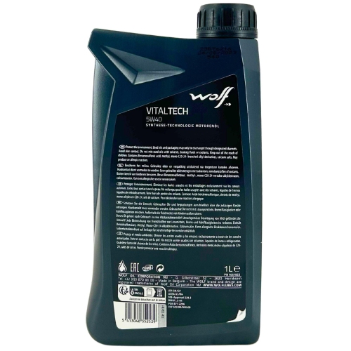 Motor&ouml;l Motoren&ouml;l Wolf VitalTech 5W-40 1 Liter Flasche 1051923