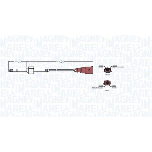 MAGNETI MARELLI Sensor, Abgastemperatur 172000187010
