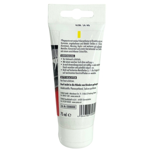 SONAX Chrom- & AluPaste Poliermittel Pflegepaste, 75 ml 03080000