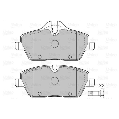 VALEO Bremsbelagsatz, Scheibenbremse 598699